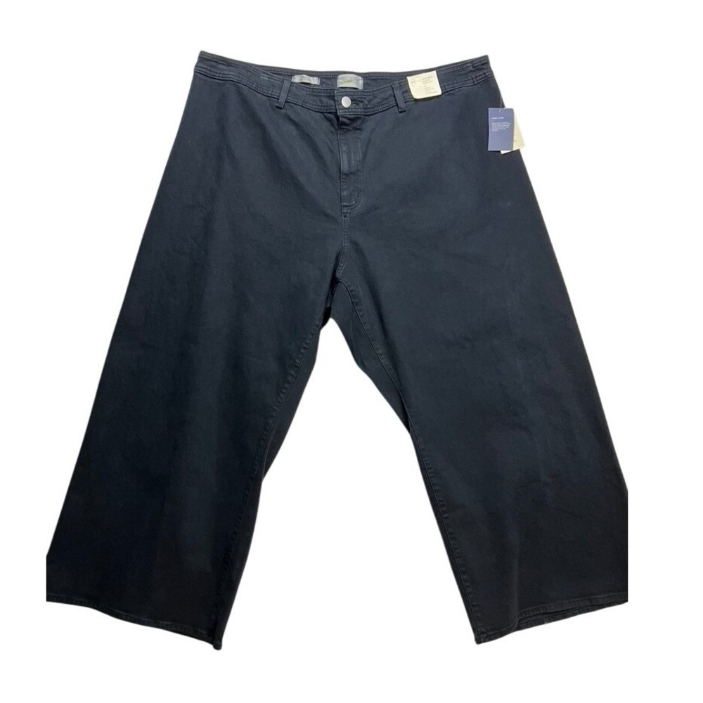 Universal Thread High Rise Sailor Wide Leg Crop Pants Black Size 26